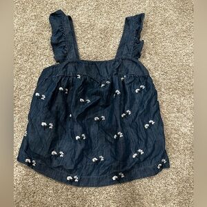 Women's Navy Blue Floral Top